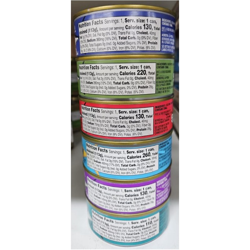 Trader Joe Solid White Albacore Tuna, Solid Light Yellowfin Tuna,