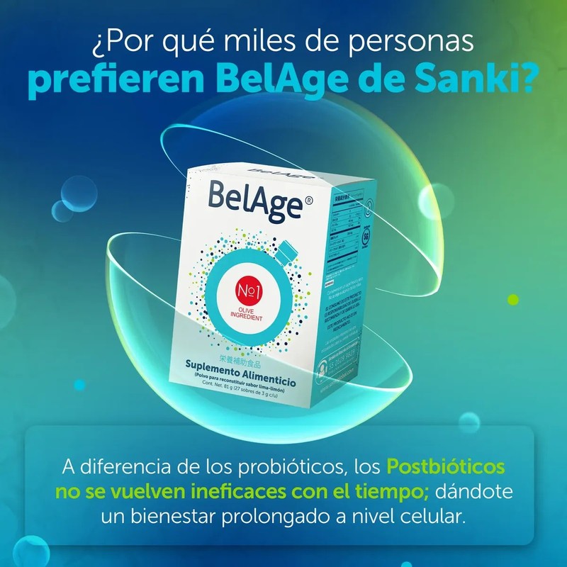 Belage Sanki Antioxidante Caja C27 Sobres Sabor Lima Limón