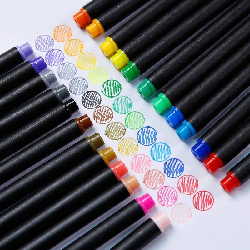beupro Fineliners Pens, 24 Colors Fine Tip Point Colourful Pens