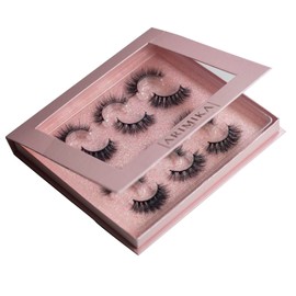 Arimika 3 Styles 6 Pairs Full Volume 3D Mink False Eyelashes, Beautiful Book Lashes A36D-03