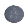 "Fif-tea!" Engraved Slate Coaster - Funny 50th Birthday Gift For