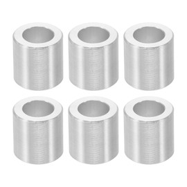 PATIKIL M6 Aluminum Spacers, 6 Pcs Metal Spacers Aluminum 6.2mm ID x 10mm OD x 10mm l Aluminum Spacer Screw Standoff Round for 1/4 or M6 Screw Bolts