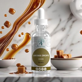 Beneme Aroma Drops Caramel | Calorie Free & Sugar Free Aroma Drops | Vegan - Perfect for Shakes, Smoothies, Quark, Coffee & Skyr - 50 ml