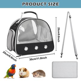 Small Pet Carrier, Small Animal Carrier Bag, Transport Box for Cat with Side Opening, Guinea Pig Carry Bag, Foldable Transport Box, Dog Transport Box for Birds, Kittens, Puppies