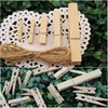 Wooden Wood Pinch Clips (Natural x 7.2cm x 24pcs) Delivery