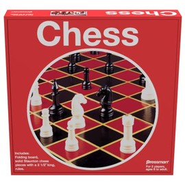 Pressman Toy Chess in Box, Red, 5"