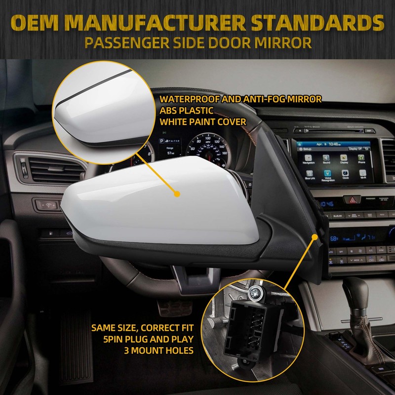 Dasbecan Left Driver Side Mirror Compatible With 2018-2023 Chevy Equinox
