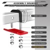 TZAONEN Hitch Tightener Anti Rattle Stabilizer - Heavy Duty Hitch