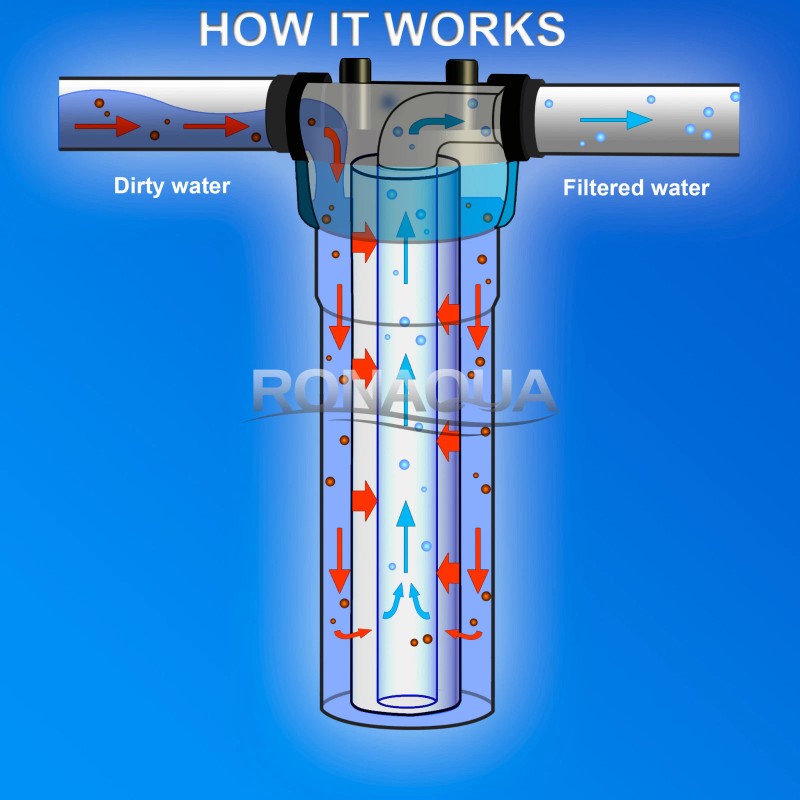 Ronaqua 20" Whole House Water Filter w/ 4 pcs High