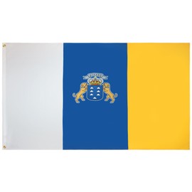 AZ FLAG - Canary Islands Flag - 150 x 90 cm - Canary Islands Flag 100% Polyester with Brass Eyelets - 110 g