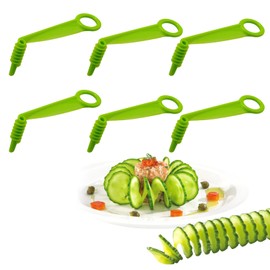 UZYXC 6 Stück Spiralschneider Gemüseschneider, für Kreative Obst- und Gemüsezubereitung, Ideal für Gurken, Karotten und Äpfel, Inklusive kartoffel spiralschneider für Perfekte Spiralformen