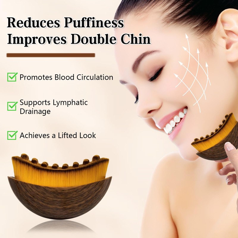 Body Lymphatic Drainage Dry Brush, Lymphatic Contour Face Massager Brushes,