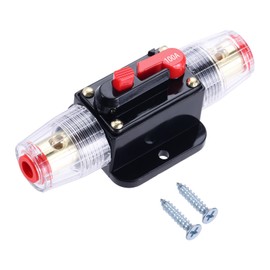 Aupoko Circuit Breaker Car Fuse Holder Circuit Breaker Inline with Manual Reset Function, Suitable for Car Audio System RV Home Marine Truck (100A)