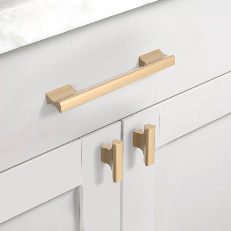 Asidrama 10 Pack 5 Inch(128mm) Champagne Copper Kitchen Cabinet Handles,