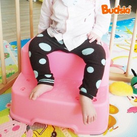 Birdsia 1+1 wide 2-stage stepping stone / infant stepping stool / footrest, baby pink + light gray / 버드시아 1+1 와이드 2단 디딤대 /유아디딤대/발판, 베이비핑크+연그레이