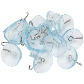 Merriway® BH00023 (20 Pcs) Clear Plastic Suction Hook, 25 mm (1 inch) - Pack of 20 Pieces