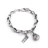 AOOMO Silver Tone Money Charm Bracelet for Women - Link