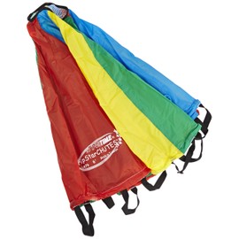 Sportime GripStarChute Parachute with 8 Handles, 6 Feet, Multiple Colors
