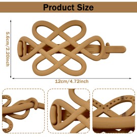 6PCS French Concord Flat Hair Clips,4.7 Inch Hollow Curved Hair Claw, Strong Hold Hair Clips for Fine Hair Thick Hair Short Hair Ladies