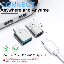 Oliveria Adapter USB auf USB C, USB auf USB C Adapter, USB to USB C Adapter, USB auf USB C Adapter, USB A auf USB C Adapter für Phone 15, MacBook Pro 2022/2021/2020