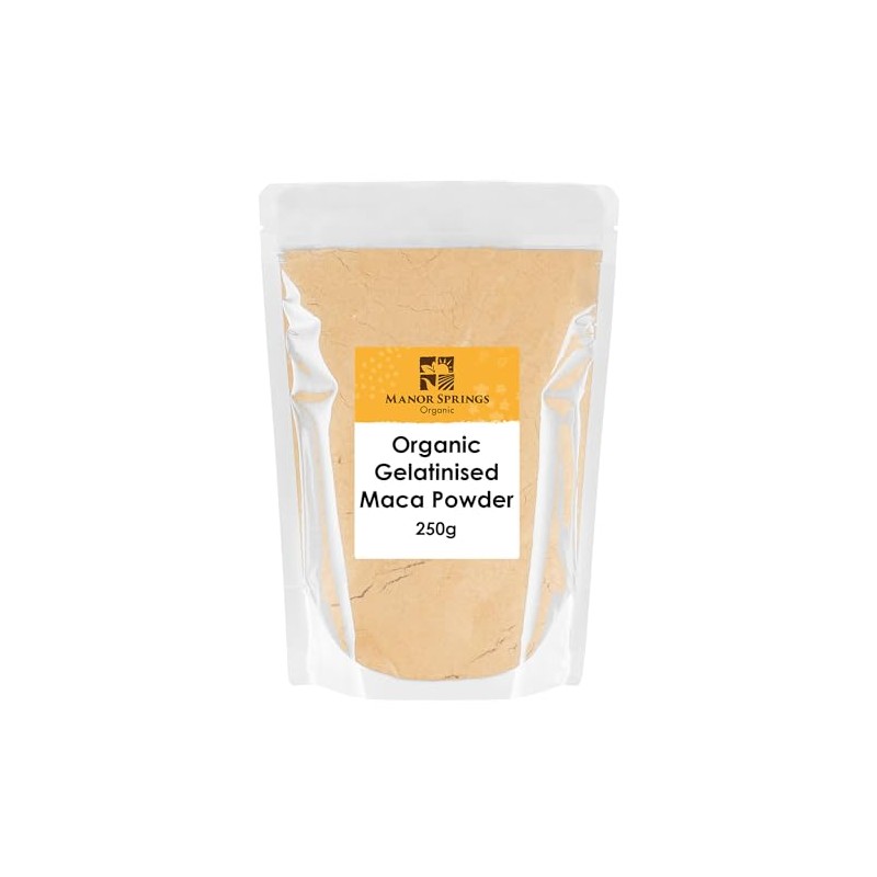 Organic Gelatinised Maca Powder 250g by Manor Springs Organic