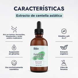 Hebbe Extracto De Centella Asiática 100 g | Reafirmante Hidratante | Cicatrizante Para Cosmética | Apto Para Sérums Cremas Champús