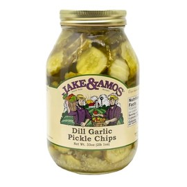 Jake & Amos Dill Garlic Pickle Chips 33 Oz. (2 Jars)