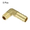 sourcing map Brass Hose Barbed Elbow Fitting 2pcs 3/8" Barbx1/8