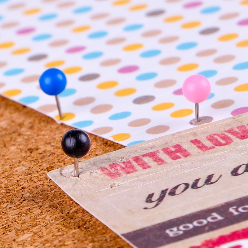 Yalis Push Pins 600-count Map Tacks Marking Pins 1/8-Inch Plastic