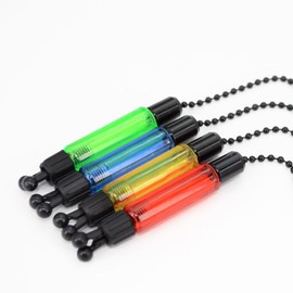 Fish Bite Indicator Set, 4-Pack Carp Fishing Alarms - Portable and Detachable Outdoor Night Fishing, Red, Yellow, Green and Blue