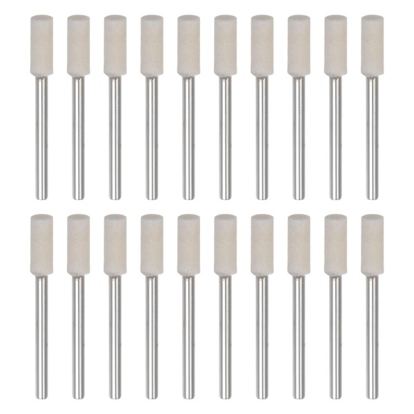 uxcell Wool Felt Mounting Mandrel Point Cylinder Polishing Bit Barrier