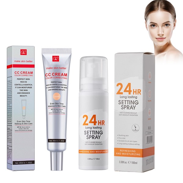 CC Cream 45ml und Make-up-Fixierspray 100ml, Full Coverage Concealer CC