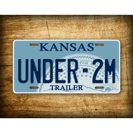 SignsAndTagsOnline.com Under 2M Kansas Trailer License Plate KS Replica Under 2000 Pounds Trailer Tag
