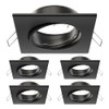 ledscom.de RIR Ceiling Mounting Frame, Square, Swivelling, Matte Black, Pack