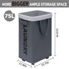 Goodpick Laundry Basket with Wheels, Laundry Hamper with Removable Wash