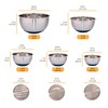 Chicago Metallic Stainless Steel Mixing Bowls with Grater Lids, Green