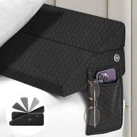 RUJIPO Bed Wedge Pillow for Headboard - Wedge Pillow Headboard Full-Medium(54"x8"x5") - Foldable Bed Gap Filler/Mattress Wedge - Fill Gap (0-7") Between Headboard and Mattress - Mist Gray