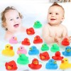 50 Pcs Rubber Ducks Bath Toy Multicolor Mini Rubber Duck