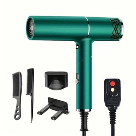 Professional Hair Dryer With Diffuser Blow Dryer Ionic Fast Blow Dry For All Hair Types Holiday Gift - Color: green