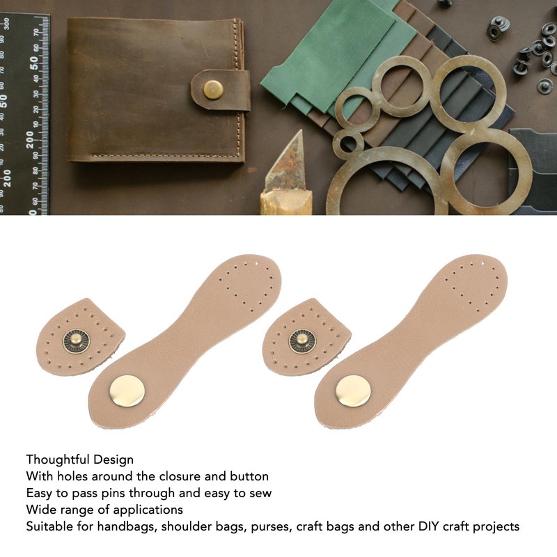 5 Set Leather Snap Buckles Soft Wearable DIY Sewing Leather