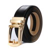 Tonywell Mens Leather Belt 30mm Wide Ratchet Belt with Automatic