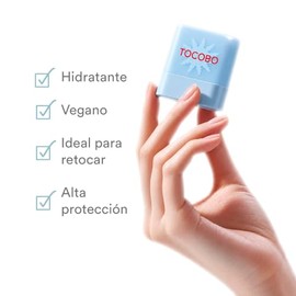 TOCOBO Cotton Sun Stick Mini Protector Solar en Barra SPF50+ PA+++ 11 g, Acabado Mate Invisible, Textura Ligera, Control de Sebo, K-Beauty para Todo T