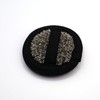 sositex Cosmetic sponge, black/natural, sauna line, premium linen product, made