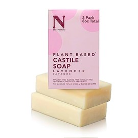 Dr. Natural Jabón de Castilla en Barra Natural y Orgánico | Corporal y Facial | Hidratante, Vegano, Sin Sulfatos y Parabenos | Hecho de Plantas Aceite de Oliva y Coco, Manteca de Karité, Romero (Lavanda (2 pzas))