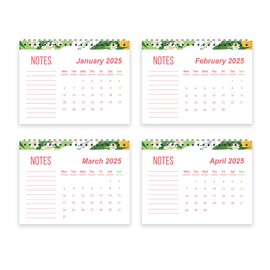 Red Ocean 2025 Desk Calendar, 2025 Planner, Month To View Free Standing Spiral Bound Calender For Home Business Office School Teacher Floral Flip 2025 Calendar