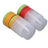 12 Sets 1 Cup Containers 8oz Stackable Reusable Round Plastic