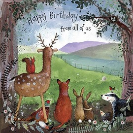 ALEX CLARK Forest Friends Birthday Card