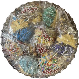 Scottos Cookies Fancy Assorted - 2 LB Platter Individually Wrapped Cookies Variety Pack, Assortment of Vanilla Cookies, Gourmet Spritz Cookies with Rainbow Sprinkles - Birthday Treats, Thank You, Care Package, Holiday, Christmas Gift Baskets Food Dessert