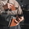 VULKIT Slim Minimalista Tarjetero RFID Bloqueo Tarjetero de Piel Cartera