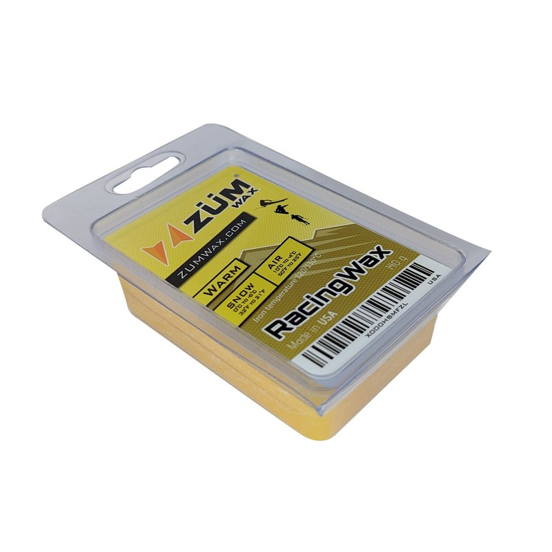 ZUMWax Iron-On Ski/Snowboard/Nordic/Cross-Country Wax, 140g, WARM Temp, long-lasting, secret vanilla